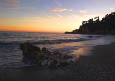 Zmierzch w Nerja obrazy stock Zmierzch w Nerja obrazy stock