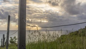 Zmierzchu krajobraz, morze Fernando De Noronha wyspa zdjęcia stock Zmierzchu krajobraz, morze Fernando De Noronha wyspa zdjęcia stock