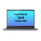Zmroku srebny unbranded laptop Frontowego widoku photorealistic wektorowy mockup ilustracji Zmroku srebny unbranded laptop Frontowego widoku photorealistic wektorowy mockup ilustracji