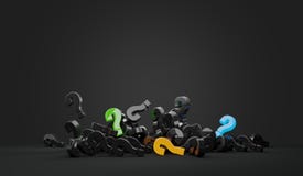 Znaki zapytania 3d-illustration ilustracji Znaki zapytania 3d-illustration ilustracji