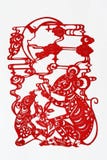 Zodiac Chinese Paper-cutting (Rat) Stock Image Zodiac Chinese Paper-cutting (Rat) Stock Image