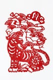 Zodiac Chinese Paper-cutting (Tiger) Royalty Free Stock Photography Zodiac Chinese Paper-cutting (Tiger) Royalty Free Stock Photography
