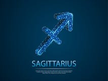 Zodiac Sagittarius χαμηλή πολυ αφηρημένη τρισδιάστατη απεικόνιση Διανυσματική έννοια ψηφίων wireframe χρυσή ιδιοκτησία βασικών πλ απεικόνιση αποθεμάτων Zodiac Sagittarius χαμηλή πολυ αφηρημένη τρισδιάστατη απεικόνιση Διανυσματική έννοια ψηφίων wireframe χρυσή ιδιοκτησία βασικών πλ απεικόνιση αποθεμάτων