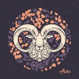 Zodiac σημάδι Aries Το σύμβολο του αστρολογικού ωροσκοπίου απεικόνιση αποθεμάτων Zodiac σημάδι Aries Το σύμβολο του αστρολογικού ωροσκοπίου απεικόνιση αποθεμάτων
