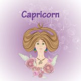 Zodiaka szyldowy Capricorn royalty ilustracja Zodiaka szyldowy Capricorn royalty ilustracja
