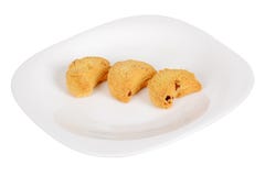 Zoete die amandelkoekjes op witte achtergrond worden geïsoleerd royalty-vrije stock afbeelding Zoete die amandelkoekjes op witte achtergrond worden geïsoleerd royalty-vrije stock afbeelding