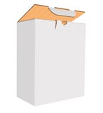 Zombaria ondulada branca da caixa acima no fundo branco ilustração stock Zombaria ondulada branca da caixa acima no fundo branco ilustração stock