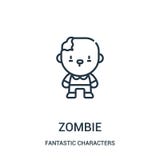 zombie icon vector from fantastic characters collection. Thin line zombie outline icon vector illustration stock illustration zombie icon vector from fantastic characters collection. Thin line zombie outline icon vector illustration stock illustration
