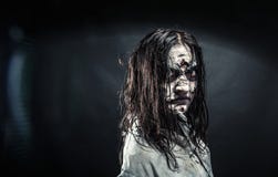 Zombie woman with bloody face stock images Zombie woman with bloody face stock images