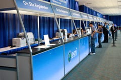Zona 2010 di registro di congresso dell'utente di ESRI fotografia stock Zona 2010 di registro di congresso dell'utente di ESRI fotografia stock