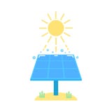 Zonnebatterijillustratie stock illustratie Zonnebatterijillustratie stock illustratie
