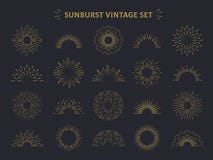Zonnestraalreeks Barstte de hand getrokken zonnestraal van de de zonsondergangontploffing van het zonsopgangvuurwerk de decoratie vector illustratie Zonnestraalreeks Barstte de hand getrokken zonnestraal van de de zonsondergangontploffing van het zonsopgangvuurwerk de decoratie vector illustratie