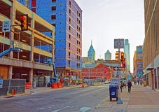 Zonsondergang in het Stadscentrum van Philadelphia royalty-vrije stock afbeelding Zonsondergang in het Stadscentrum van Philadelphia royalty-vrije stock afbeelding