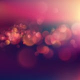 Zonsondergang van de de zomer de roze purpere avond Defocusedlandschap in zonlicht met lensgloed en kleurrijke bokeh Stedelijk na stock illustratie Zonsondergang van de de zomer de roze purpere avond Defocusedlandschap in zonlicht met lensgloed en kleurrijke bokeh Stedelijk na stock illustratie