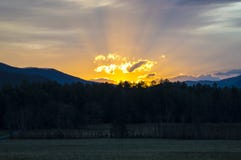 Zonsopgang in de Rokerige Bergen van Tennessee Stock Foto's Zonsopgang in de Rokerige Bergen van Tennessee Stock Foto's