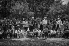 Zuschauer-Karneval Tarija (B&W) stockbilder Zuschauer-Karneval Tarija (B&W) stockbilder