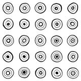 Zwart Concentrisch Onregelmatig Cirkelspatroon royalty-vrije illustratie Zwart Concentrisch Onregelmatig Cirkelspatroon royalty-vrije illustratie