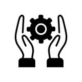Zwart stevig pictogram voor Praktisch, aards en spel vector illustratie Zwart stevig pictogram voor Praktisch, aards en spel vector illustratie