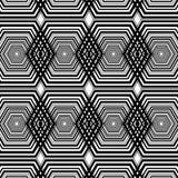 Zwart-witte hexagon geometrische patroonachtergrond stock illustratie Zwart-witte hexagon geometrische patroonachtergrond stock illustratie