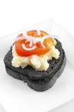 Zwarte houtskoolsandwich royalty-vrije stock afbeelding Zwarte houtskoolsandwich royalty-vrije stock afbeelding