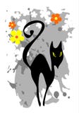Zwarte kat vector illustratie Zwarte kat vector illustratie