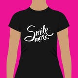 Zwarteoverhemd met Conceptuele Glimlach Meer Teksten vector illustratie Zwarteoverhemd met Conceptuele Glimlach Meer Teksten vector illustratie