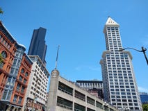 Zwei Türme Seattle stockfotos Zwei Türme Seattle stockfotos