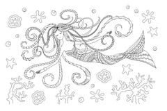 Zwemmende meermin vector illustratie Zwemmende meermin vector illustratie