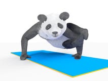 Zwierzęca charakter osobistości panda robi joga ilustracja wektor Zwierzęca charakter osobistości panda robi joga ilustracja wektor