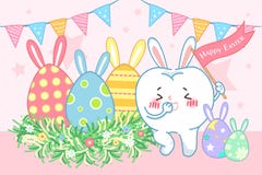 Ząb z szczęśliwym Easter royalty ilustracja Ząb z szczęśliwym Easter royalty ilustracja