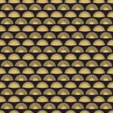 Złocistego ręki fan bezszwowy deseniowy projekt Abstrakcjonistyczna geometryczna fan tekstura ilustracji Złocistego ręki fan bezszwowy deseniowy projekt Abstrakcjonistyczna geometryczna fan tekstura ilustracji