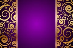 Złocisty ornament na purpurowym tle ilustracji Złocisty ornament na purpurowym tle ilustracji