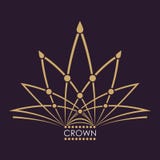 Złoty korona wektor Kreskowej sztuki loga projekt Rocznika królewski symbol władza i bogactwo Kreatywnie biznesu znak ilustracja wektor Złoty korona wektor Kreskowej sztuki loga projekt Rocznika królewski symbol władza i bogactwo Kreatywnie biznesu znak ilustracja wektor