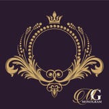 Złoty wektorowy monogram Rozkwita kaligraficznych eleganckich roczników elementy przeszłość ilustracja wektor Złoty wektorowy monogram Rozkwita kaligraficznych eleganckich roczników elementy przeszłość ilustracja wektor