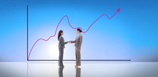 Złożony wizerunek bizneswomany trząść ręki Obrazy Stock Złożony wizerunek bizneswomany trząść ręki Obrazy Stock