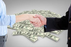 Złożony wizerunek zakończenie up ludzie biznesu zamyka transakcję Obrazy Stock Złożony wizerunek zakończenie up ludzie biznesu zamyka transakcję Obrazy Stock