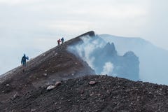 À parte superior do vulcão de Etna fotos de stock À parte superior do vulcão de Etna fotos de stock