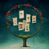 Árbol con las tarjetas Árbol con las tarjetas