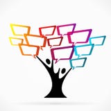 Árbol de la comunicación stock de ilustración Árbol de la comunicación stock de ilustración