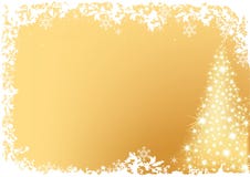 Árbol de navidad abstracto de oro ilustración del vector Árbol de navidad abstracto de oro ilustración del vector