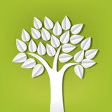 Árbol hecho que del papel corta ilustración del vector Árbol hecho que del papel corta ilustración del vector