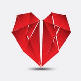 Älskar den polygonal vektorn för röd hjärta, hjärtasymbolen, logoen, den plana symbolen för apps och websiten, tecknet, valentins stock illustrationer Älskar den polygonal vektorn för röd hjärta, hjärtasymbolen, logoen, den plana symbolen för apps och websiten, tecknet, valentins stock illustrationer