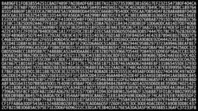 Ändernder binärer Hexadezimalcode auf dem Bildschirm, chaotisch ändernd Datenübertragung über Netz- und Internetsicherheitskonzep stock video Ändernder binärer Hexadezimalcode auf dem Bildschirm, chaotisch ändernd Datenübertragung über Netz- und Internetsicherheitskonzep stock video