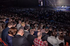 Åhörare på affärskonferensen royaltyfri fotografi Åhörare på affärskonferensen royaltyfri fotografi