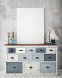 Åtlöje upp affischram med på tappningbyrån, hipsterinrebakgrund royaltyfri fotografi Åtlöje upp affischram med på tappningbyrån, hipsterinrebakgrund royaltyfri fotografi
