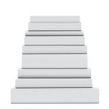 Åtlöje upp pyramiden av mellanrumsböcker som isoleras på vit bakgrund stock illustrationer Åtlöje upp pyramiden av mellanrumsböcker som isoleras på vit bakgrund stock illustrationer