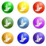 Łapówkarstwo kandydata politycznego ikona ustawiający wektor ilustracja wektor Łapówkarstwo kandydata politycznego ikona ustawiający wektor ilustracja wektor
