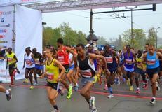 31ème début de marathon de Sofia International Photos stock