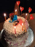 30ème gâteau d'anniversaire l'épousant photos stock 30ème gâteau d'anniversaire l'épousant photos stock