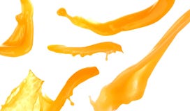 Éclaboussure de jus d'orange photographie stock Éclaboussure de jus d'orange photographie stock